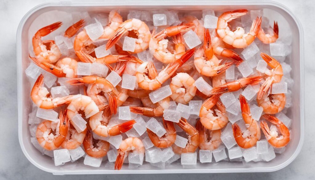 preserving shrimp in the freezer