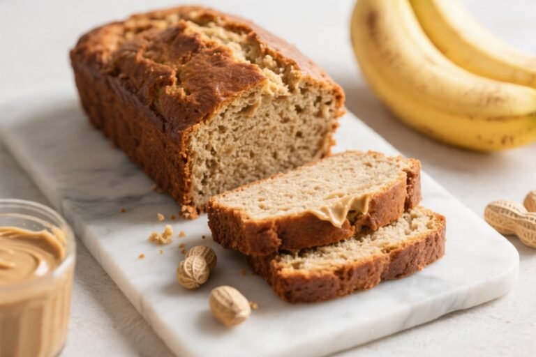 Peanut Butter Banana Bread Recipe – Moist, Nutty, and Easy